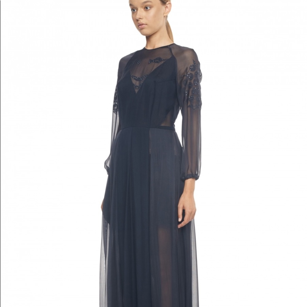Black Silk Eve Dress - Picture 3 of 5